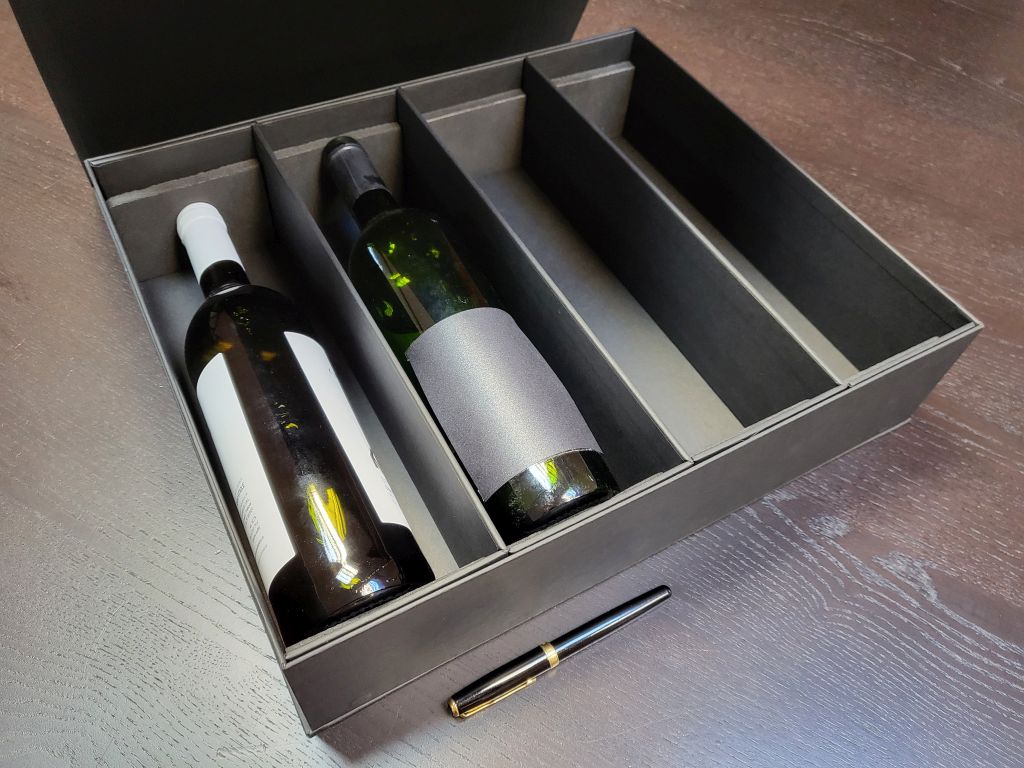 6478-Cutie 340x400x90mm cu separatoare separator mucava si burete pt sticle vin-2