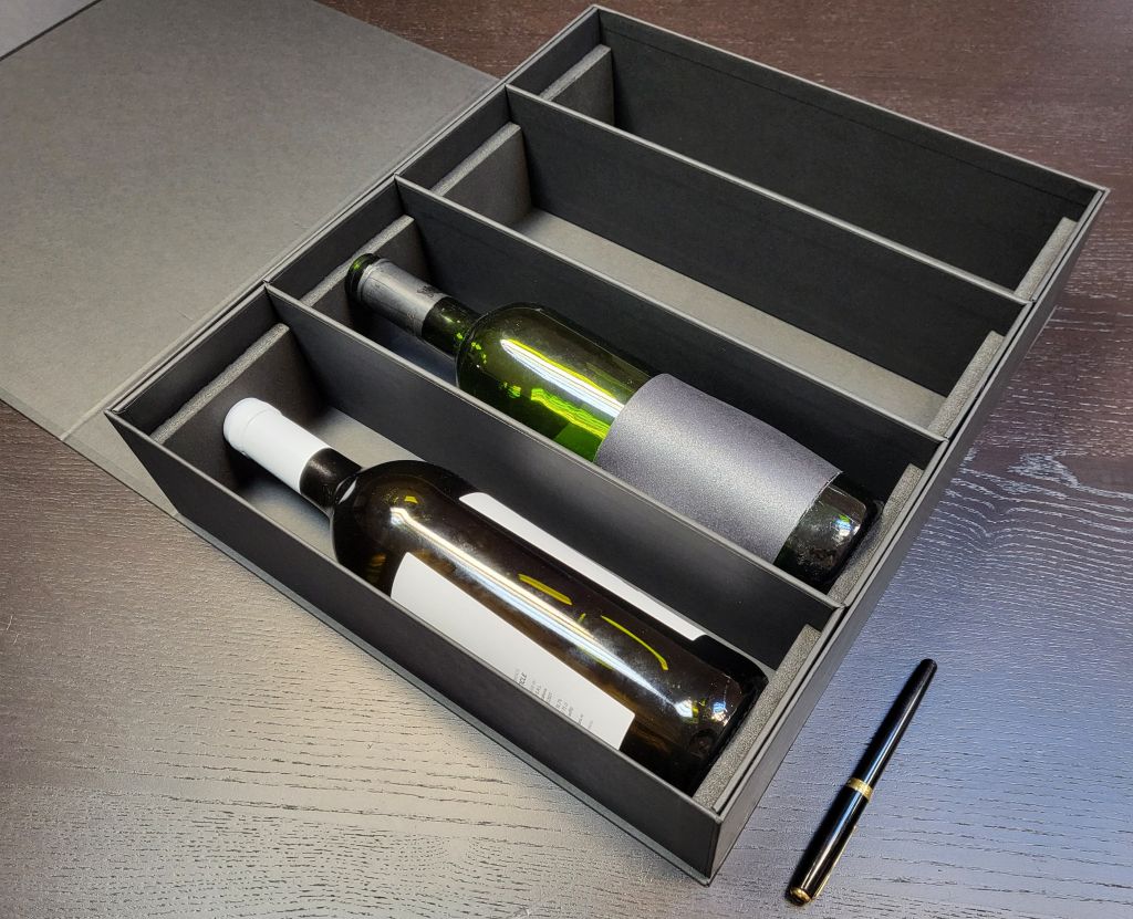 6478-Cutie 340x400x90mm cu separatoare separator mucava si burete pt sticle vin-4